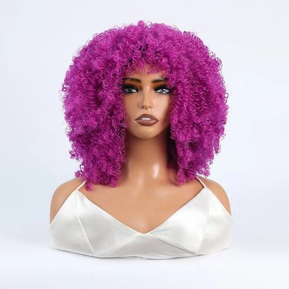 Grote Bos Kroeshaar Pruik