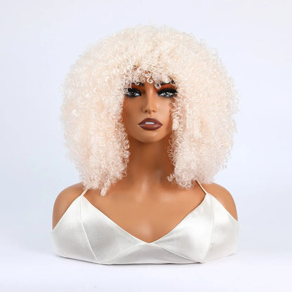 Grote Bos Kroeshaar Pruik