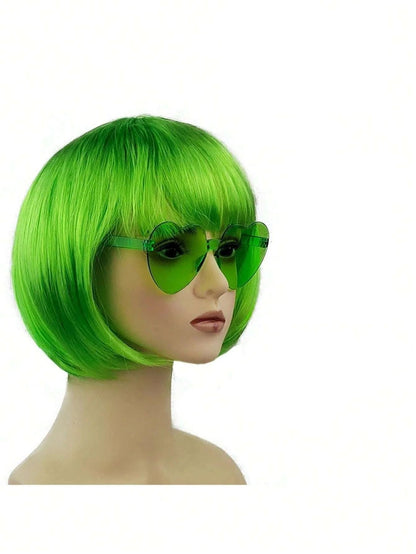 Gekleurde Boblijn Pruik