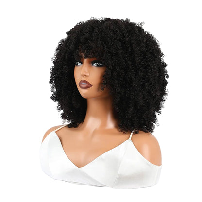 Grote Bos Kroeshaar Pruik