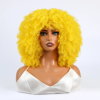 Grote Bos Kroeshaar Pruik