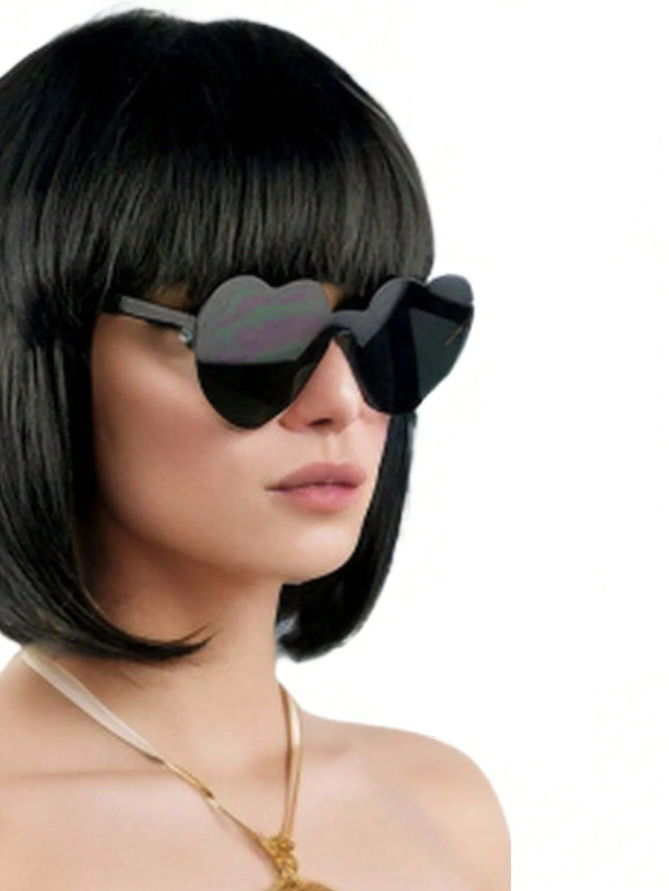 Gekleurde Boblijn Pruik