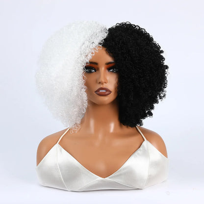 Grote Bos Kroeshaar Pruik