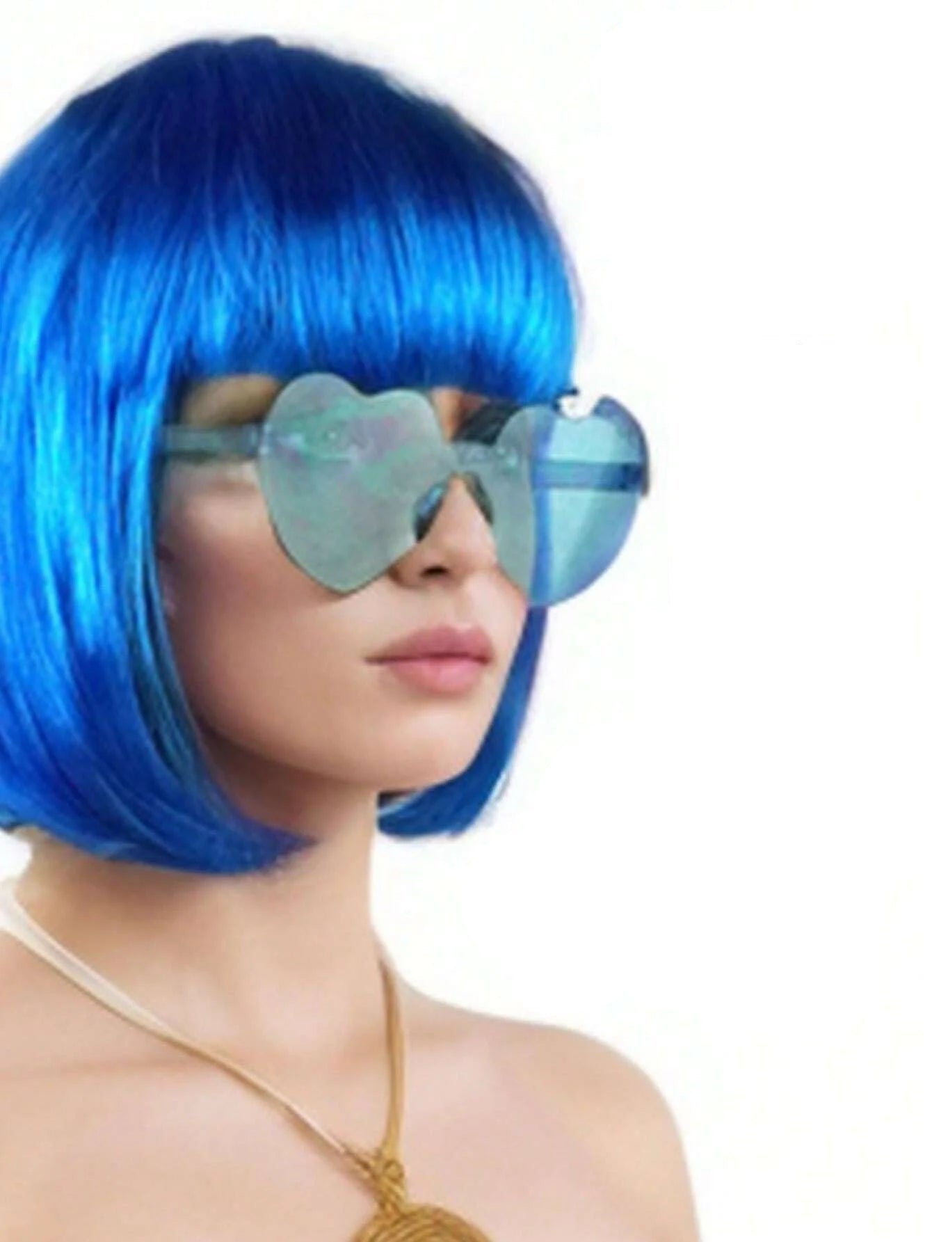 Gekleurde Boblijn Pruik