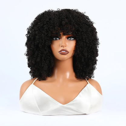 Grote Bos Kroeshaar Pruik