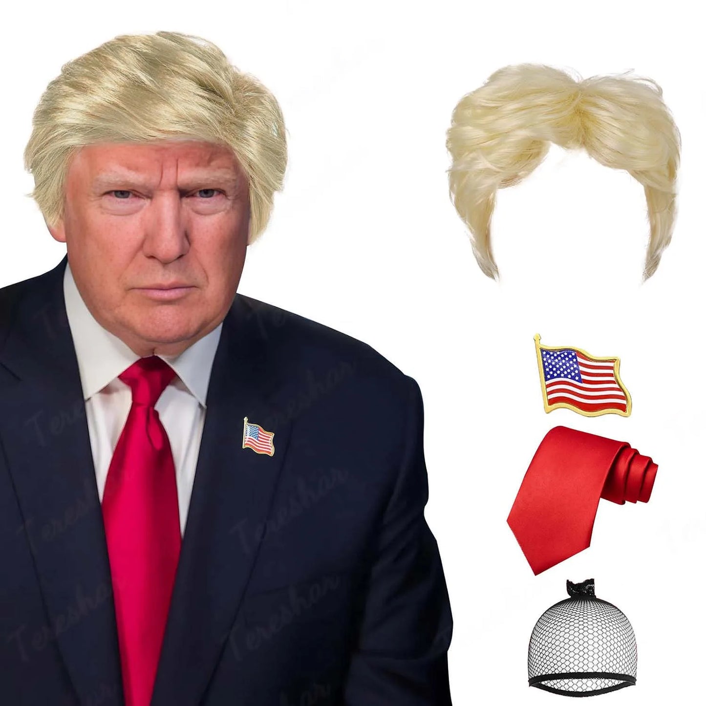 Trump Pruik Set