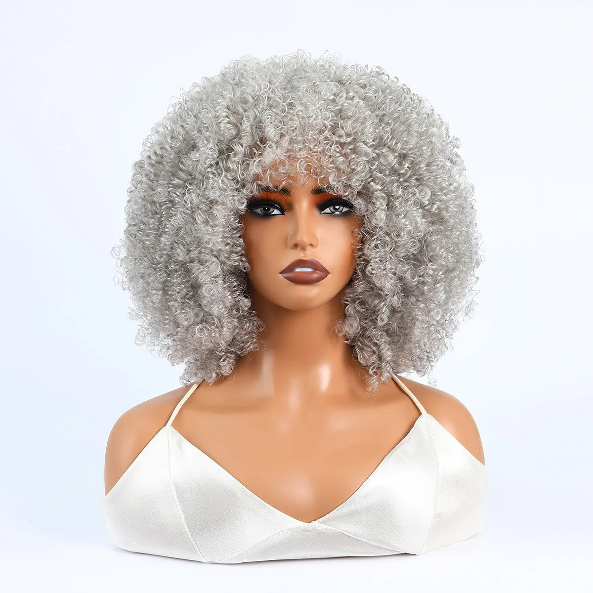 Grote Bos Kroeshaar Pruik