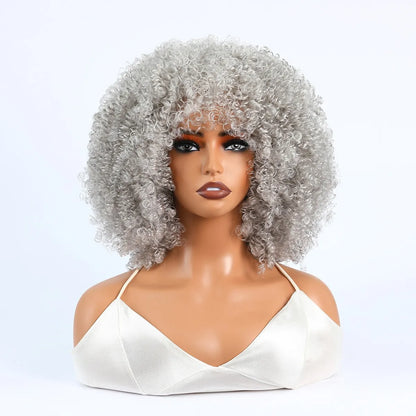 Grote Bos Kroeshaar Pruik