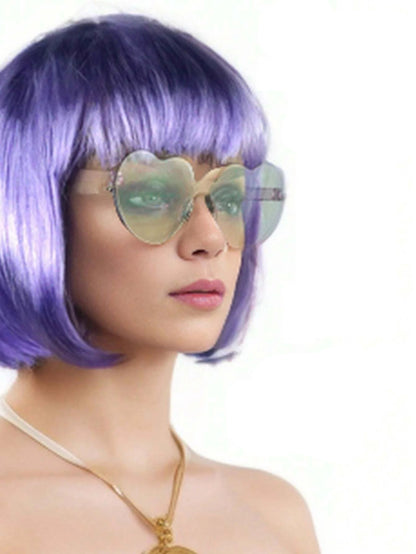 Gekleurde Boblijn Pruik