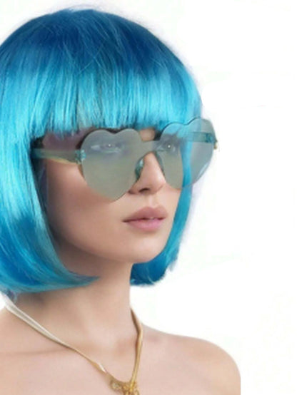 Gekleurde Boblijn Pruik