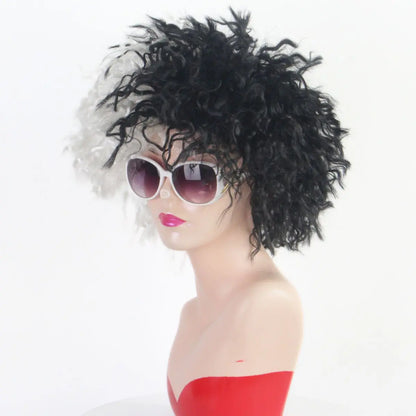 Cruella Pruik Zwart/Wit
